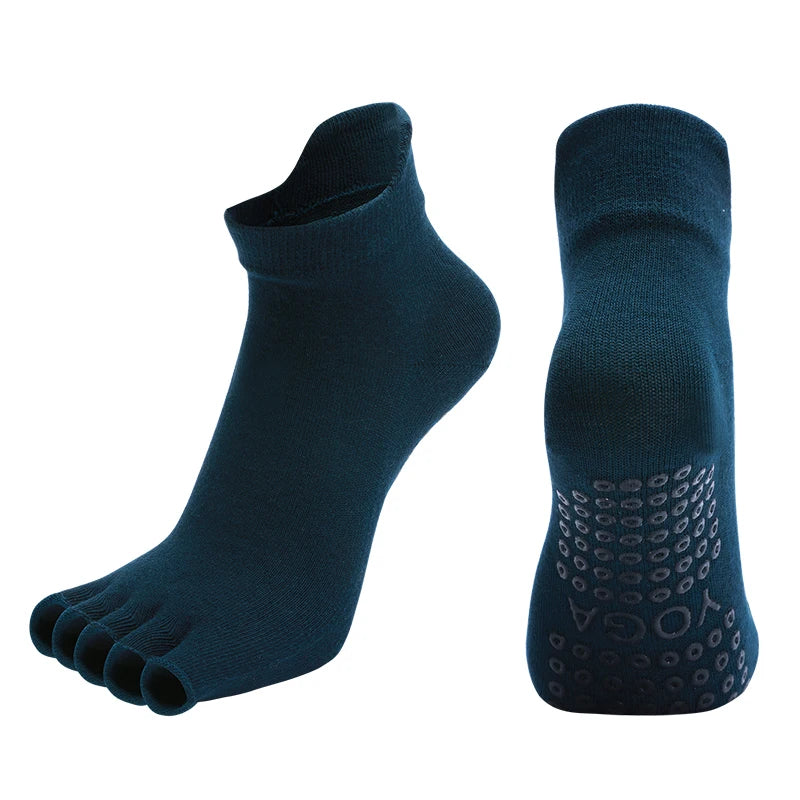 Women Five Toe Pilates Socks Ladies Anti-Slip Breathable Yoga Socks