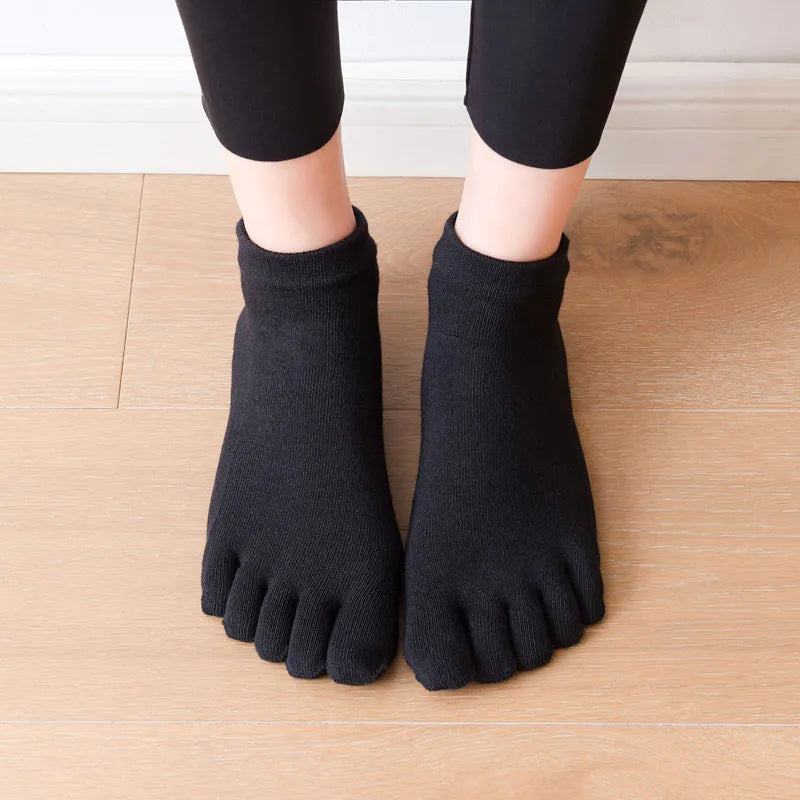 Women Breathable Pilates Socks Anti-Slip Five Toe Yoga Socks