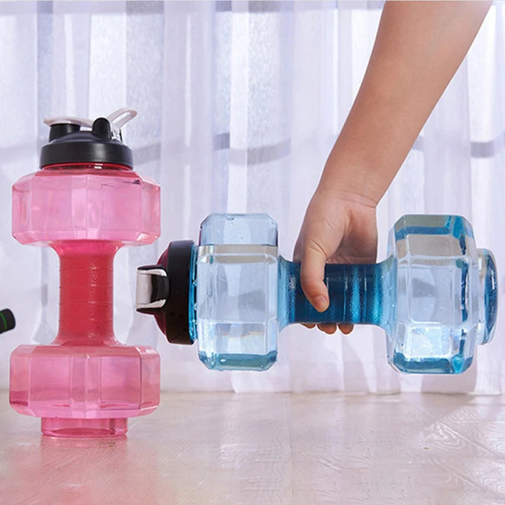 Sports Water Bottle Sports Gym Jug Dumbbell