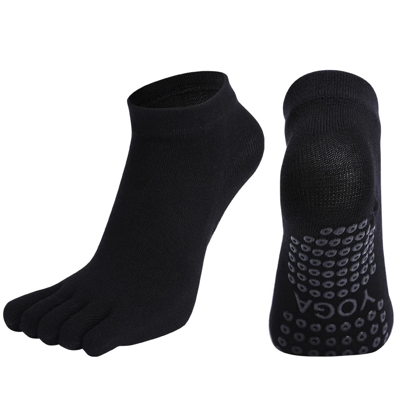 Women Breathable Pilates Socks Anti-Slip Five Toe Yoga Socks