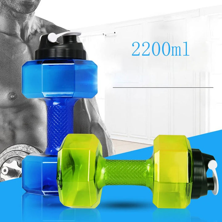 Sports Water Bottle Sports Gym Jug Dumbbell