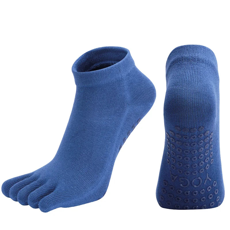 Women Breathable Pilates Socks Anti-Slip Five Toe Yoga Socks