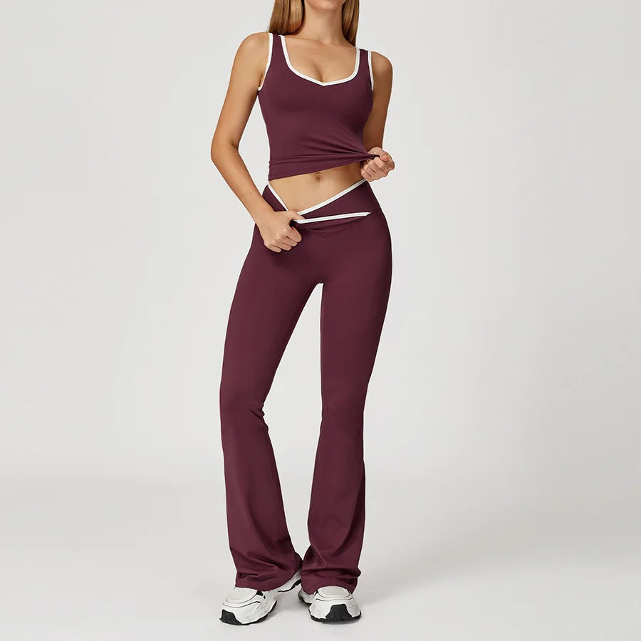 High quality Yoga Set 2 Piece Women Shorts vest