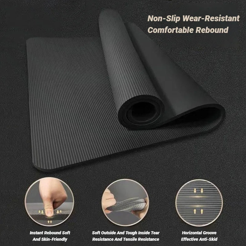 Two-Piece Set High Quality Extra Sport Thick Nbr Non-Slip Yoga Mats