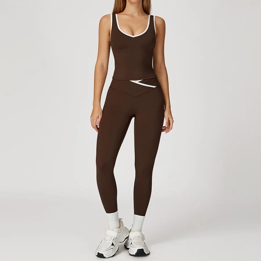 High quality Yoga Set 2 Piece Women Shorts vest