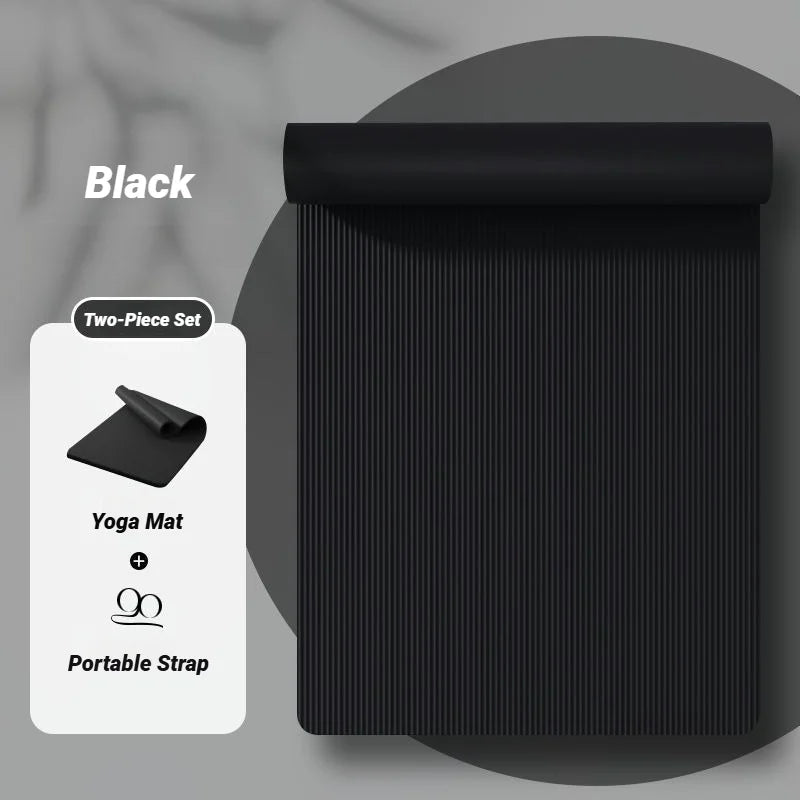 Two-Piece Set High Quality Extra Sport Thick Nbr Non-Slip Yoga Mats