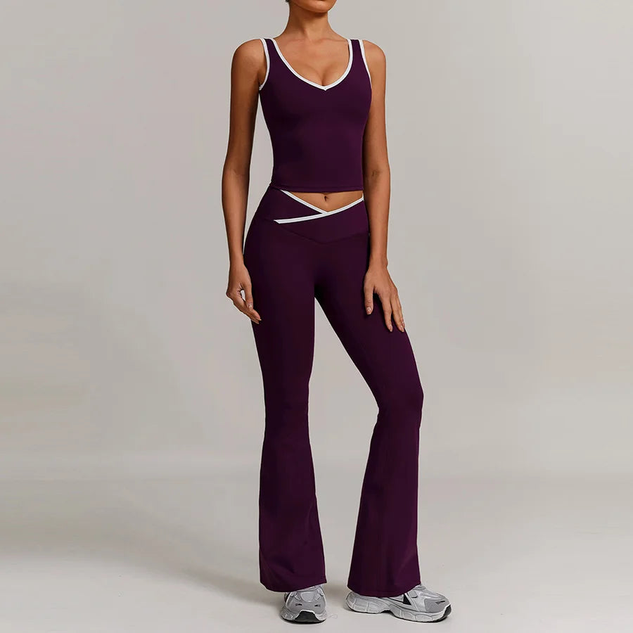 High quality Yoga Set 2 Piece Women Shorts vest