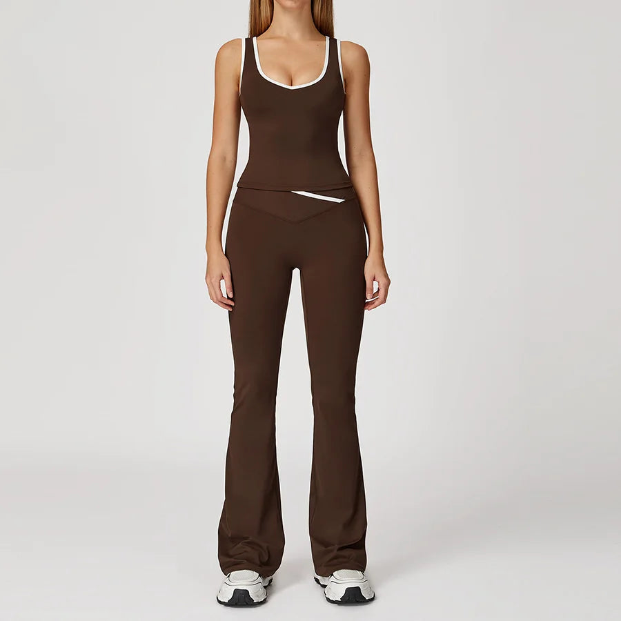 High quality Yoga Set 2 Piece Women Shorts vest