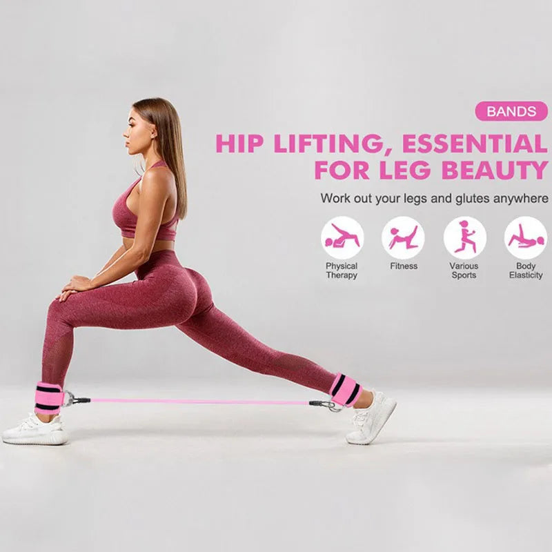 Ankle Straps Resistance Bands Set Fitness Workout  Equipment