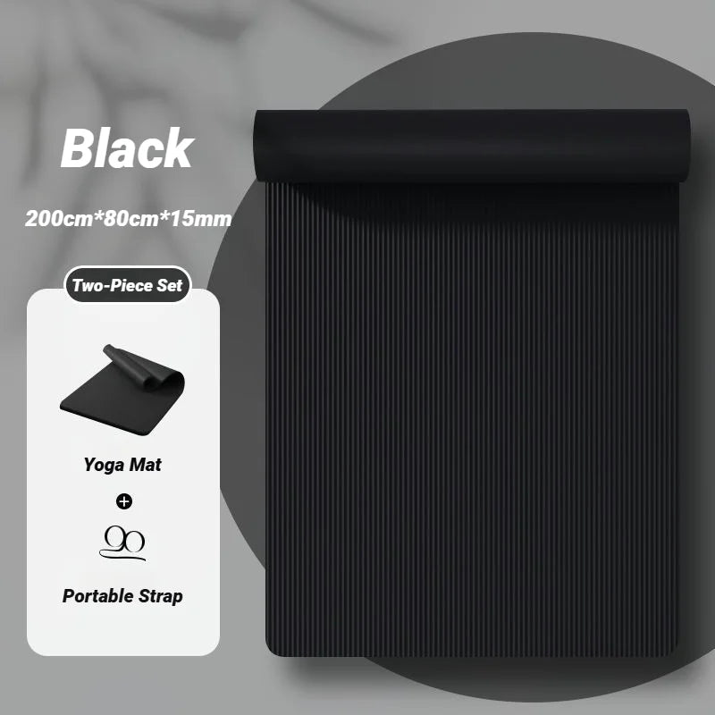 Two-Piece Set High Quality Extra Sport Thick Nbr Non-Slip Yoga Mats