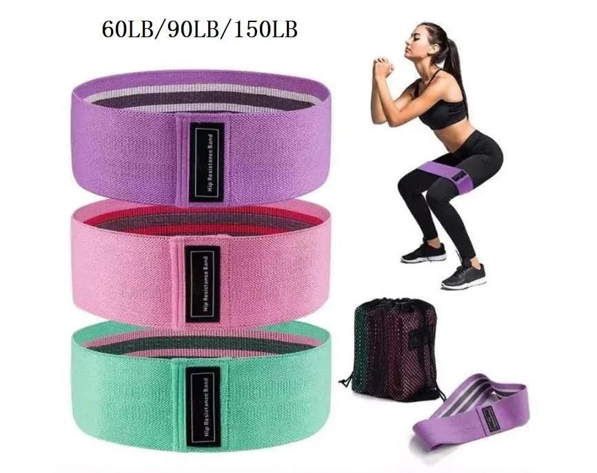 Fabric Resistance Hip Booty Bands Fitness Strips