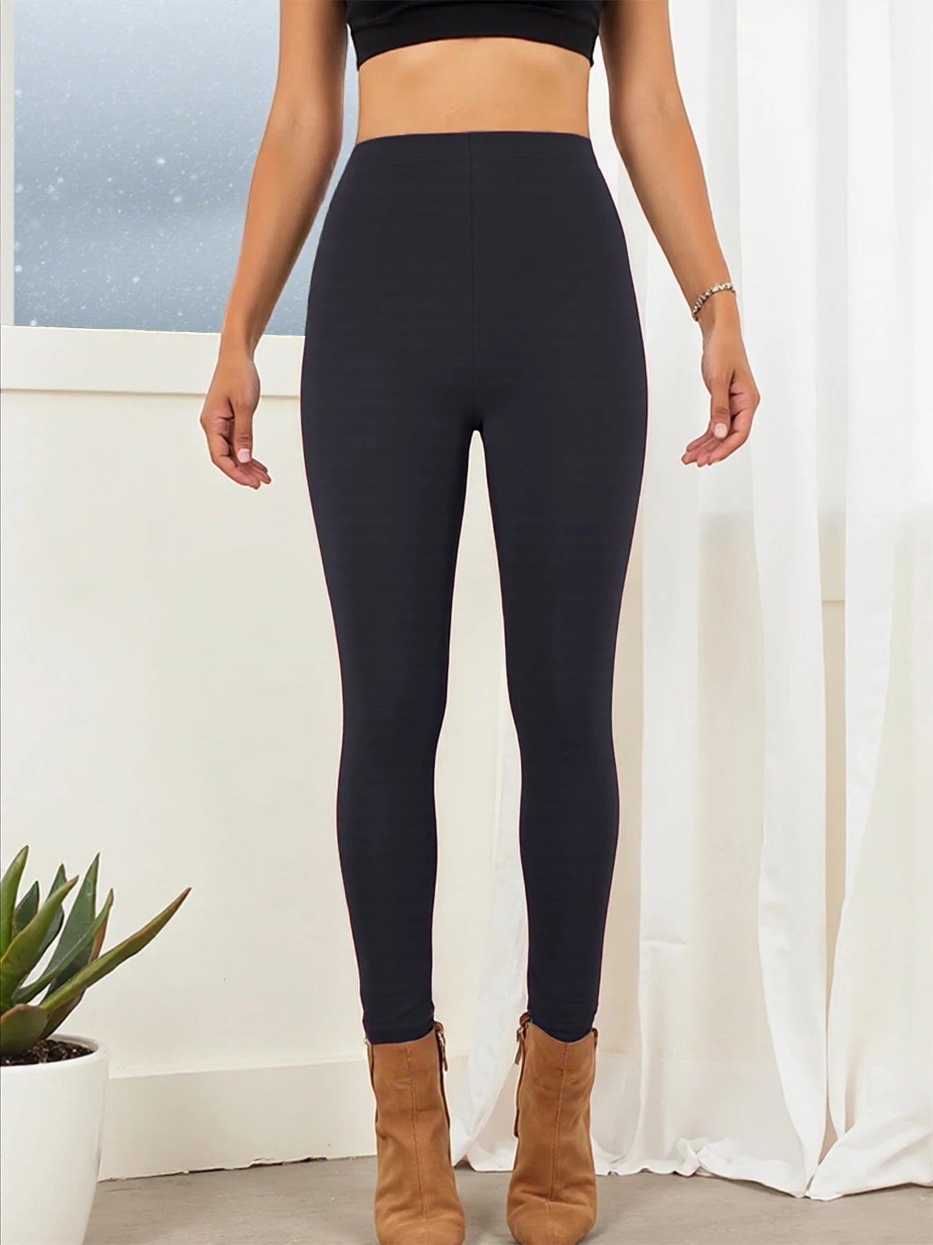 Fashion Autumn Winter Warm Fleece Women Leggings