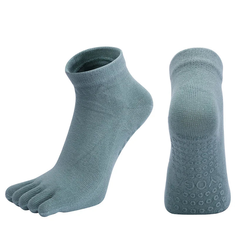 Women Breathable Pilates Socks Anti-Slip Five Toe Yoga Socks