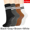 Pairs Yoga Socks for Women Professional Non-slip Silicone Mid-tube Pilates Socks