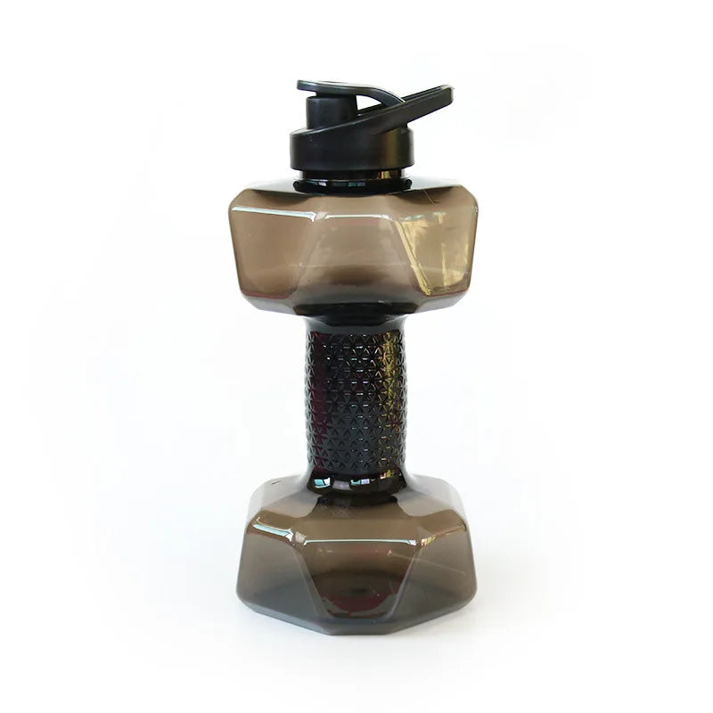 High Capacity Plastic Dumbbell Shaped Portable Water Bottle
