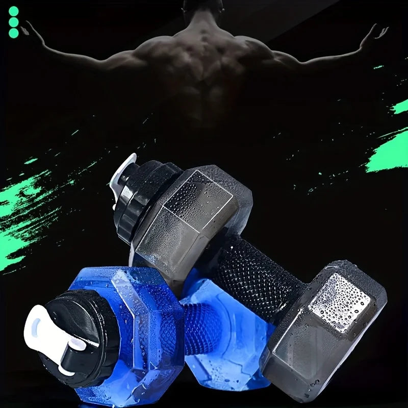 High Capacity Plastic Dumbbell Shaped Portable Water Bottle