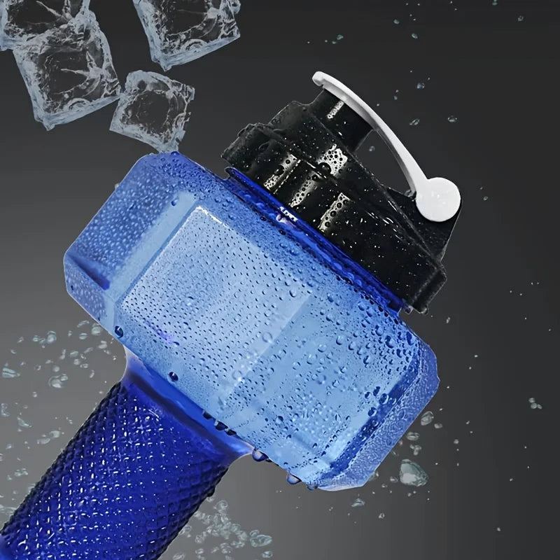 High Capacity Plastic Dumbbell Shaped Portable Water Bottle