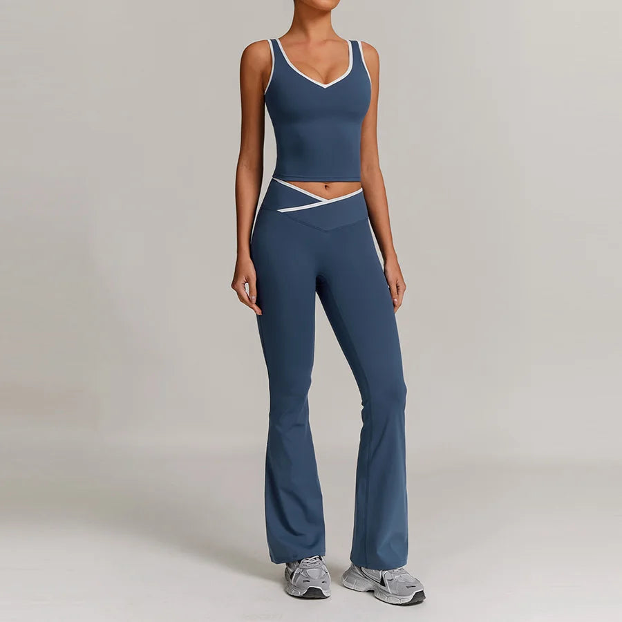 High quality Yoga Set 2 Piece Women Shorts vest