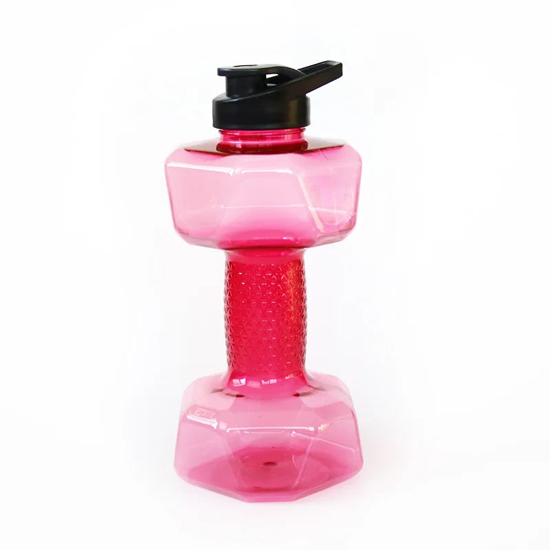 High Capacity Plastic Dumbbell Shaped Portable Water Bottle