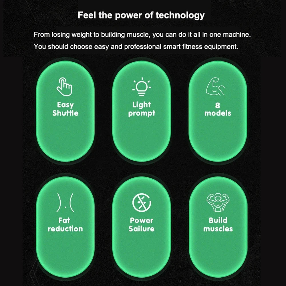 USB Rechargeable Portable Electronic Training Belt Abdominal Muscle Trainer