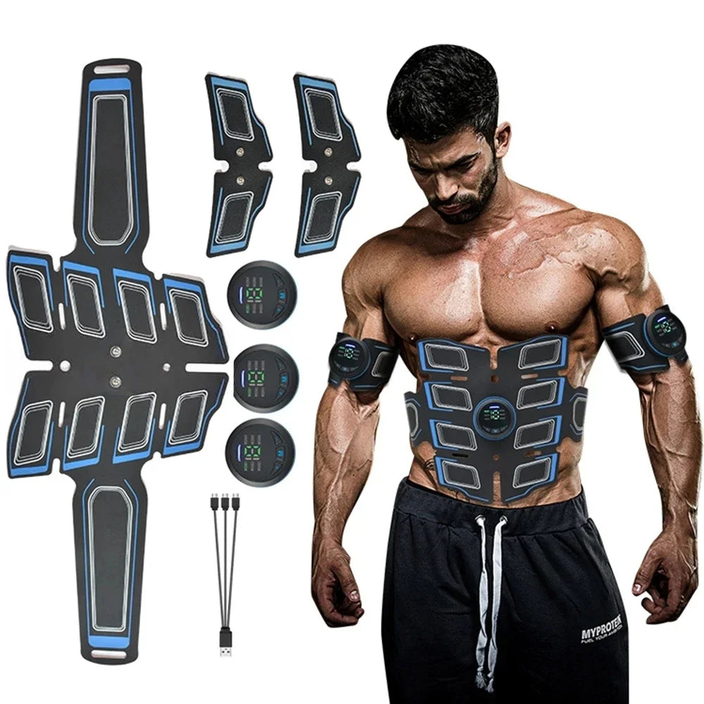 USB Rechargeable Portable Electronic Training Belt Abdominal Muscle Trainer