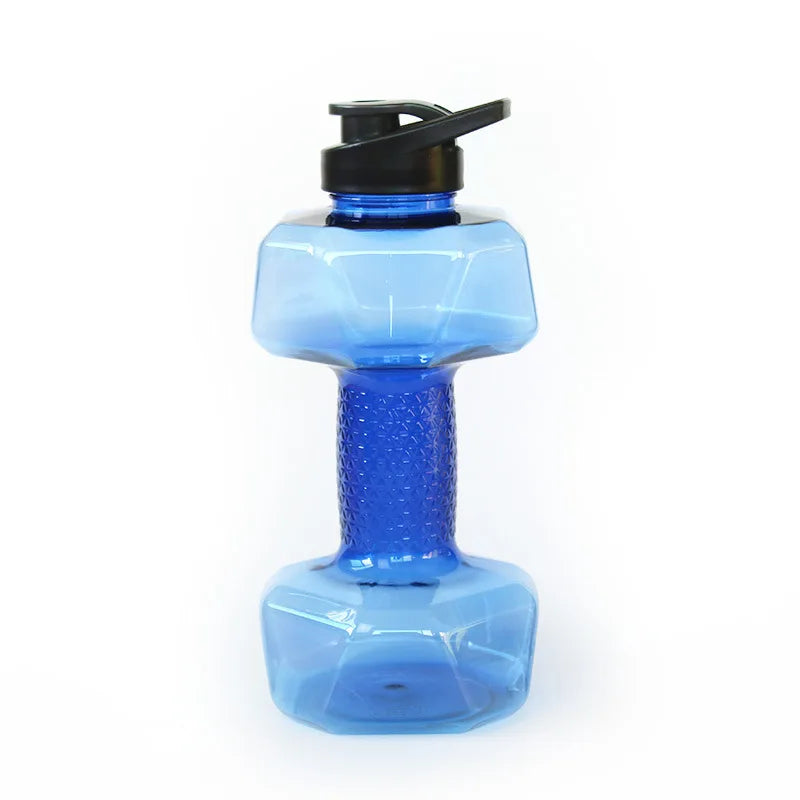 High Capacity Plastic Dumbbell Shaped Portable Water Bottle