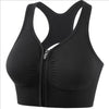 Women's zipper yoga running fitness bra
