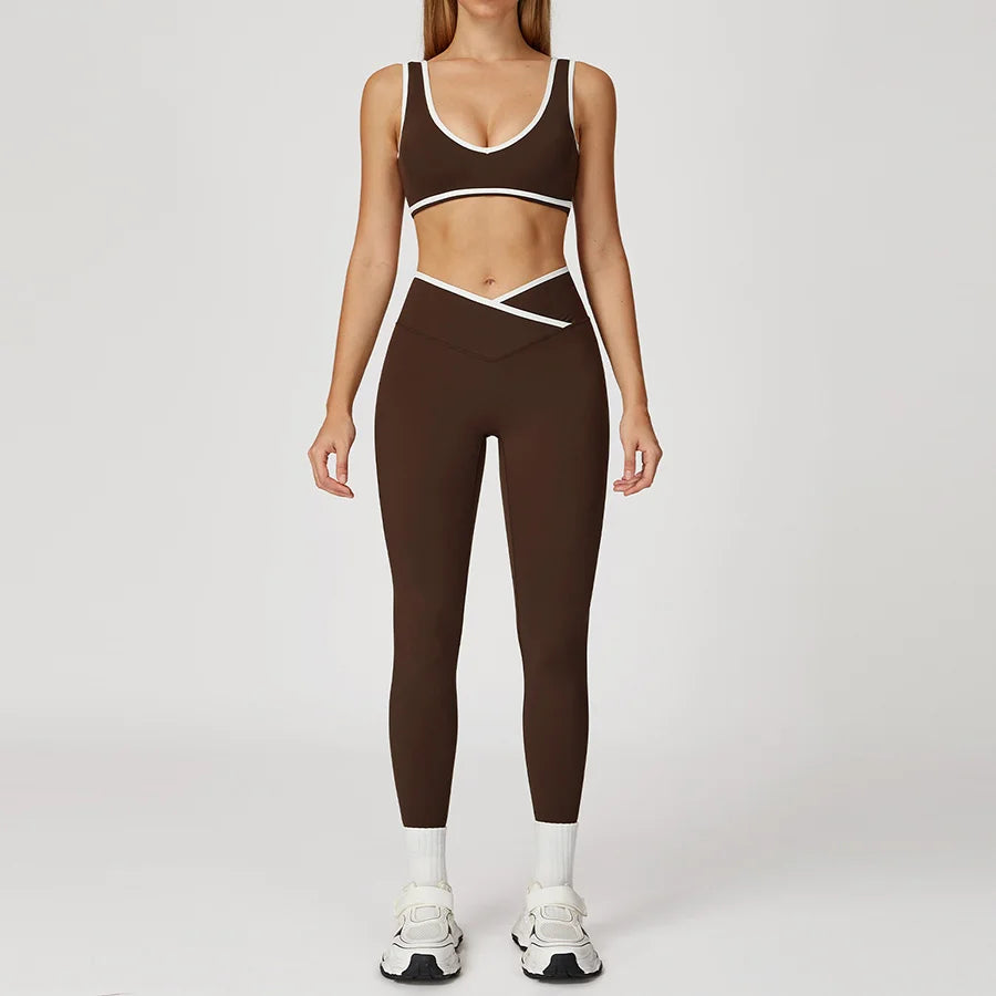 High quality Yoga Set 2 Piece Women Shorts vest