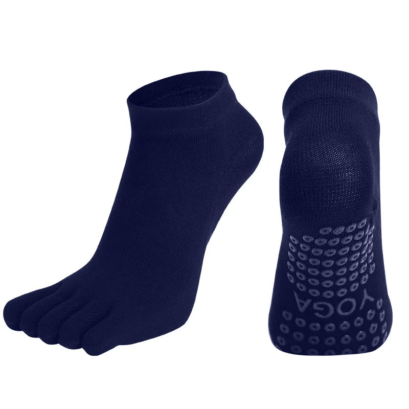 Women Breathable Pilates Socks Anti-Slip Five Toe Yoga Socks