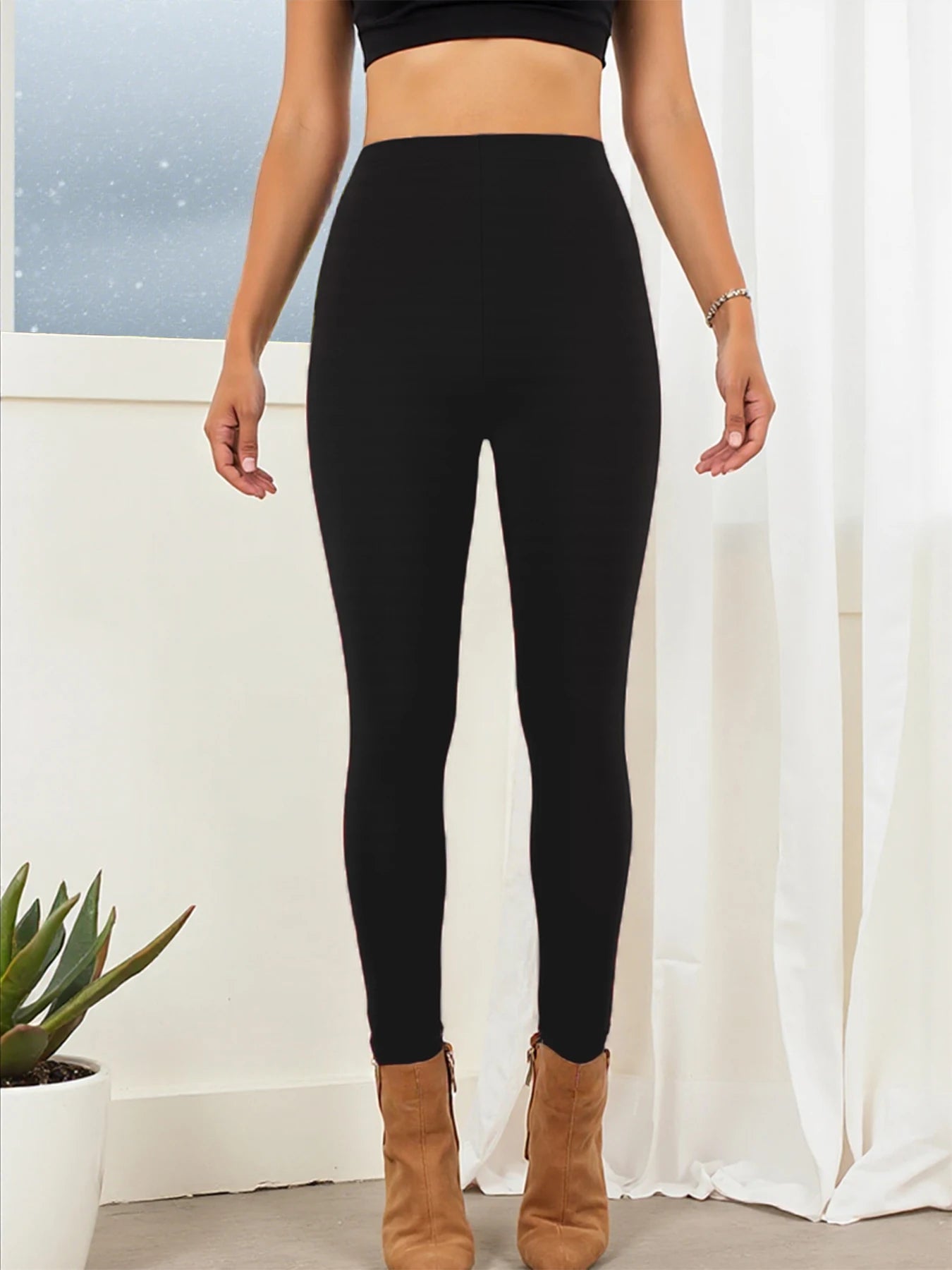 Fashion Autumn Winter Warm Fleece Women Leggings